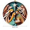 2D Acrylic Jesus Nativity Scene Pendant Christian Tree Ornament The Birth Of Jesus Pendant Home Navidad Decor New Year Xmas Gift