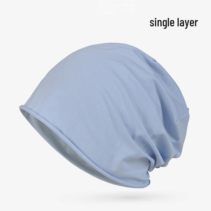 Unisex Lightweight Cotton Headscarf: Spring/Summer Breathable Cap & Sleep Hat