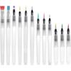 Kunststoff-Wasserfarben-Pinsel-Stift-Set, flache Aquarellstifte, Pinsel-Set für Anfänger