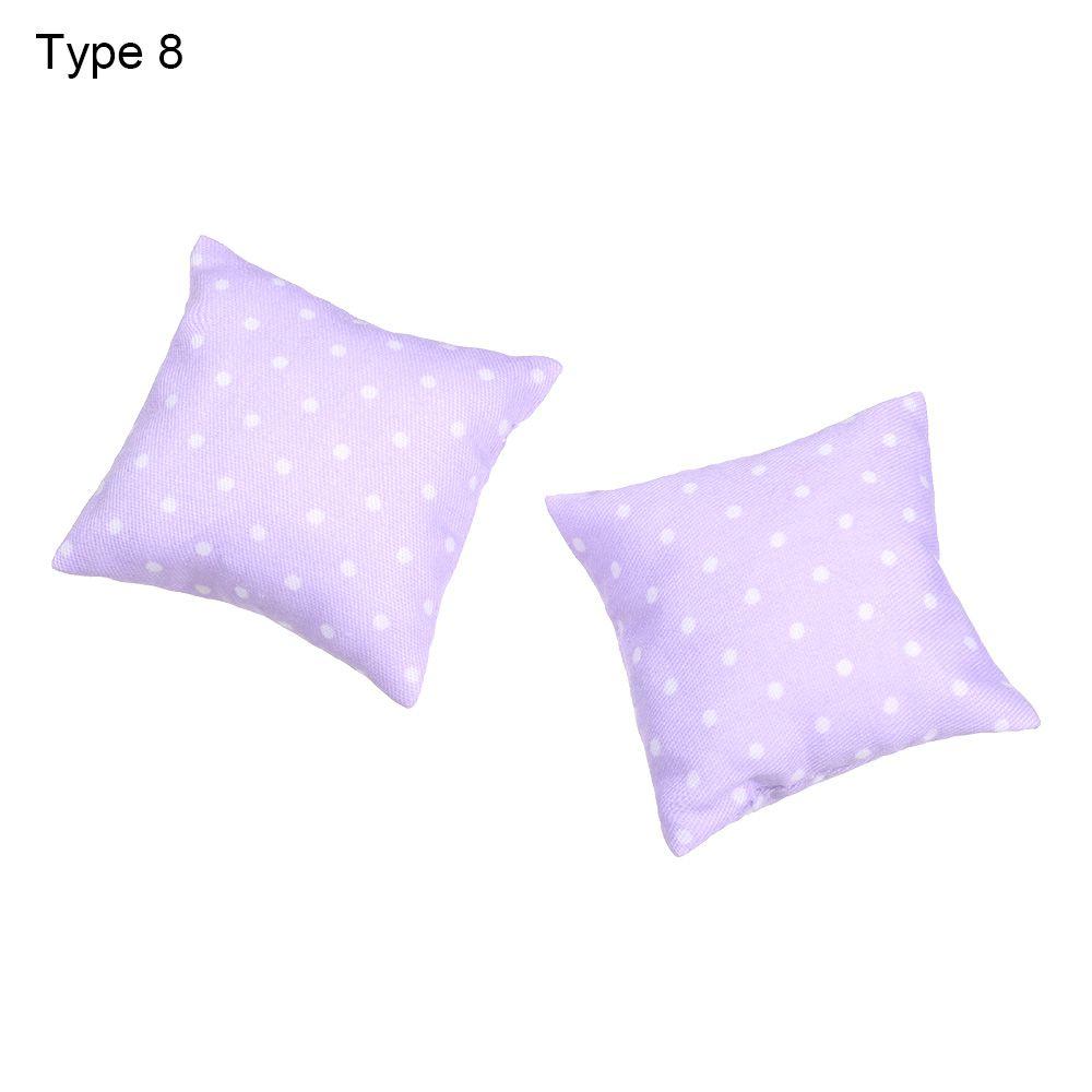 Couch Sofa Toys Furniture Mini Dollhouse Pillows Doll Accessories Floral Printed Miniature Cushions