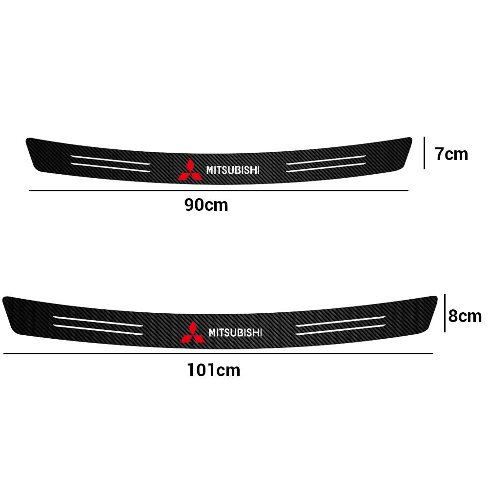 uldf10 1Set Car Carbon Fiber Trunk Load Edge Protective Sticker For Mitsubishi Lancer 10 9 EX Outlander 3 ASX L200 Competition Ralliart