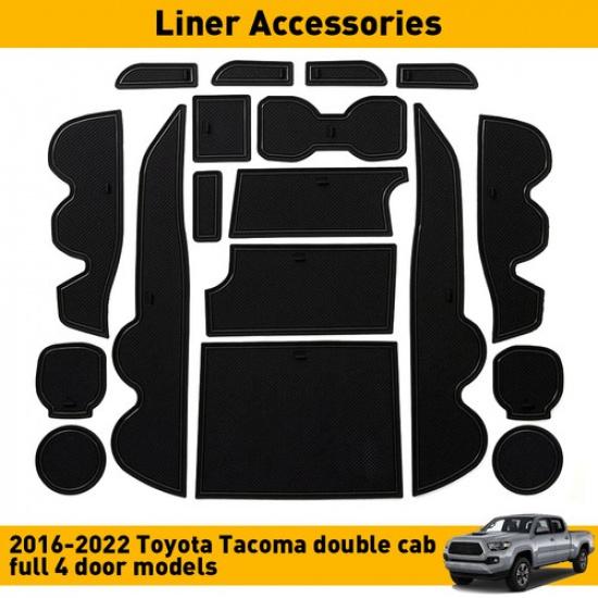 Для 2016- Toyota Tacoma Подкладка в подстаканник и на центральную консоль, черная отделка