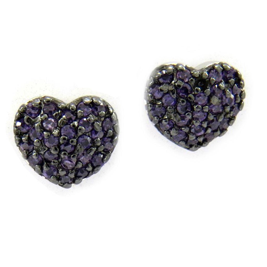 Les Trésors De Lily [G9012] - Silberne lila Ohrringe „Romy“