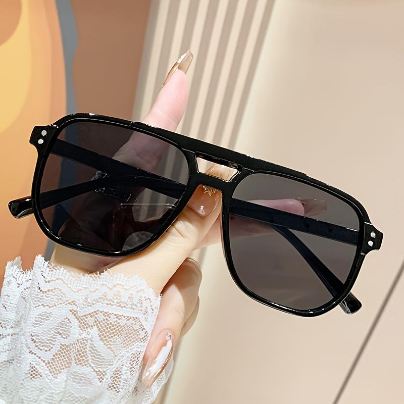 Preppy Fashion Glasses Unisex Full Rim Hand Washable with Decorate Lens Function, for Daily Wear, Running, Fishing, Climbing
