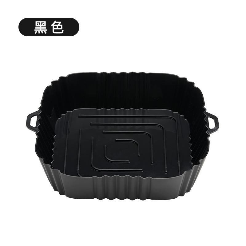 Air Fryer Silicone Basket Reusable Foldable Air Fryer Mold Liner Tray Fried Pizza Chicken Basket Oven Microwave Accessories