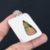 Natural Unakite Gemstone Pendant Red Handmade 925 Sterling Silver Indian Jewelry