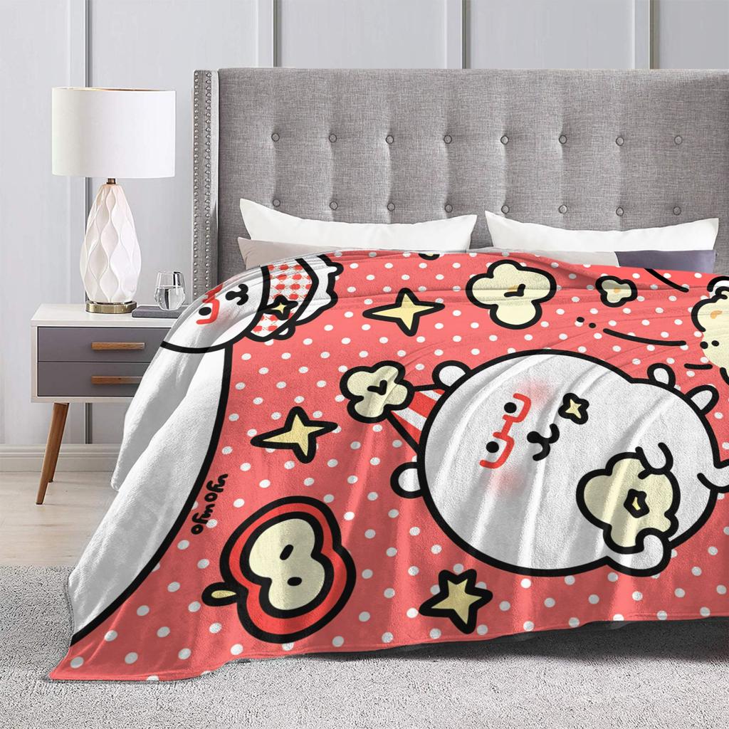 Joke Bear Blanket Warm Novelty Plush Throw Blanket For Girls Boys Couch Chair Sofa Bed Flannel Bedspread Bed Cover