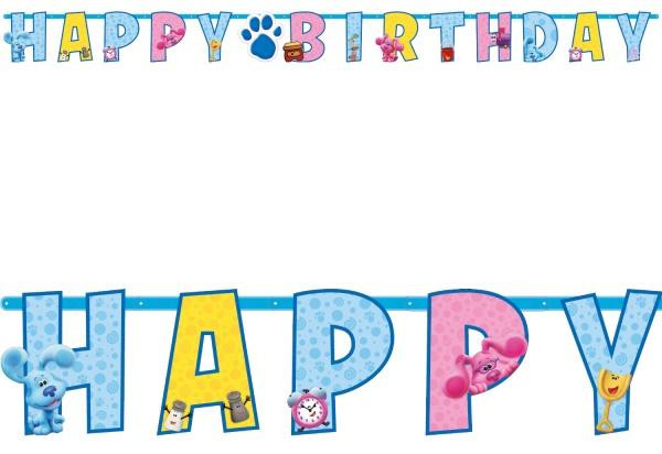 Blue Dog Birthday Garland Banner 180cm