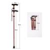Folding Walking Stick Aluminum Alloy Crutches Non Slip Telescopic Crutches for Elderly Brown 82 92cm   32.3 36.2in