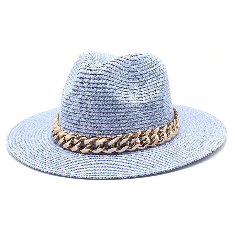 Internet Celebrity Chain Jazz Straw Hat Casual Versatile Sun Hat Travel Vacation Straw Hat Sun Hat Sun Hat
