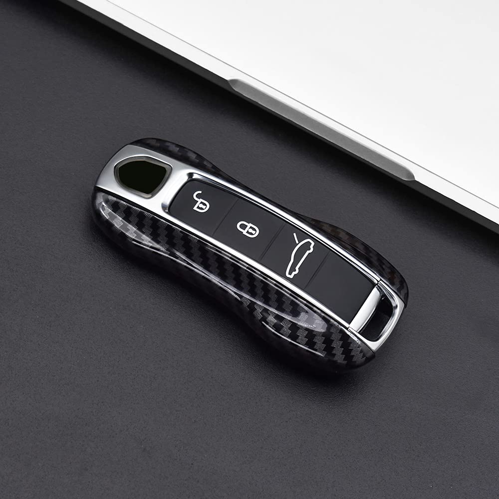 Porsche Key Case, Smart Key Cover, ABS Plastic, Metallic Glossy Key Holder, Stylish, Luxury,