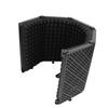 Foldable Mic Sound Absorbing Foam Reflector Adjustable Angles Portable Vocal Booth  for Recording