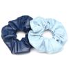 QinGoo Large Leather Scrunchie Hair Light Stylish Korean Hair Accessory for 1 Blue Tie, Blue, Women, Piece,