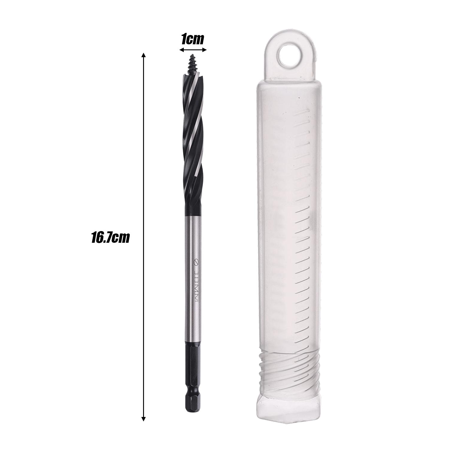 

10mm 14mm 18mm 20mm Drill Rod Carbon Steel Four-slot Four-edge Positioning Woodworking Hole Drill Tools Furniture Repairing 1PC