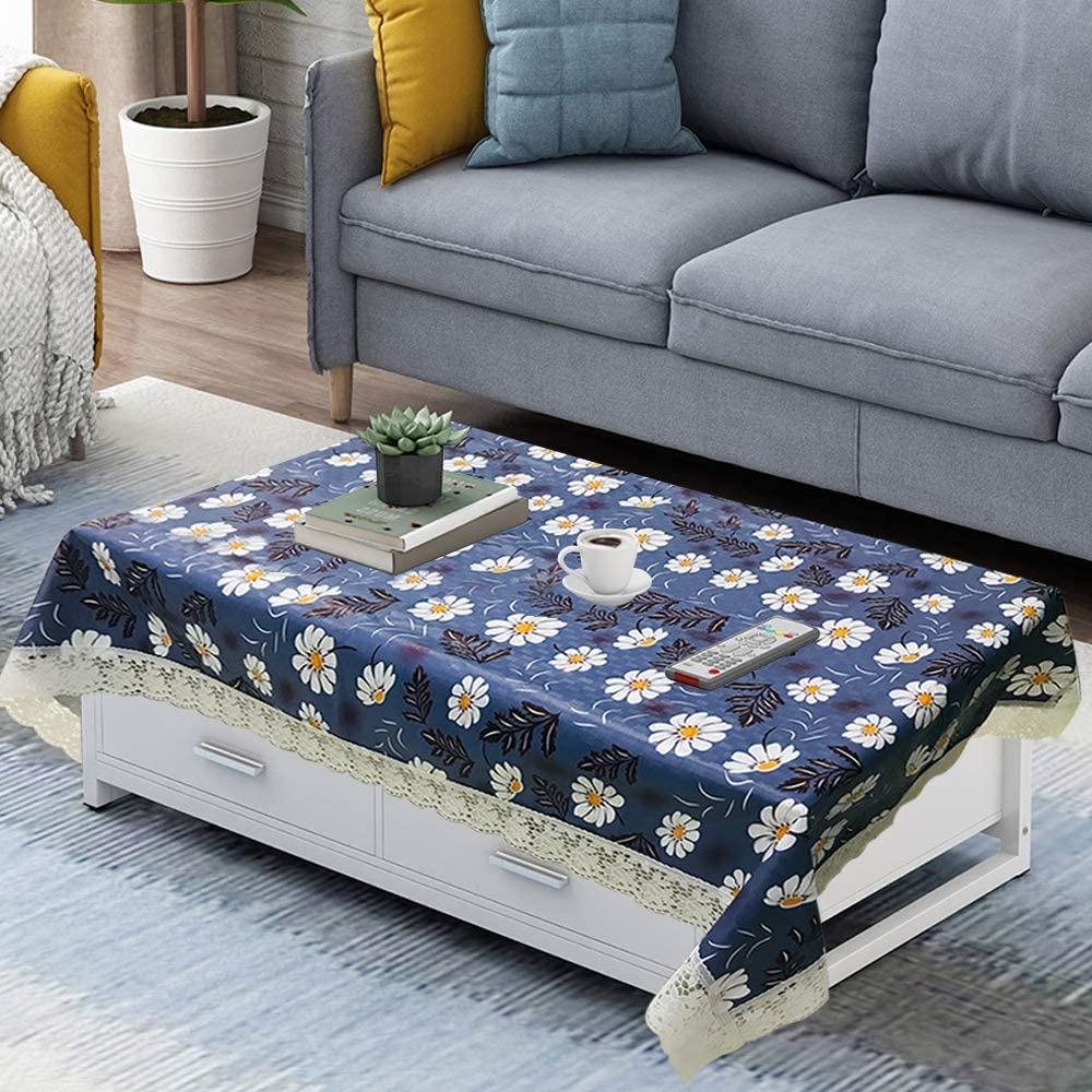 Premium 6-8 Seater Dining Table Cover, Waterproof and Dustproof (Mulitcolour Flower, 60x90 Inch- 6-8 Seater)