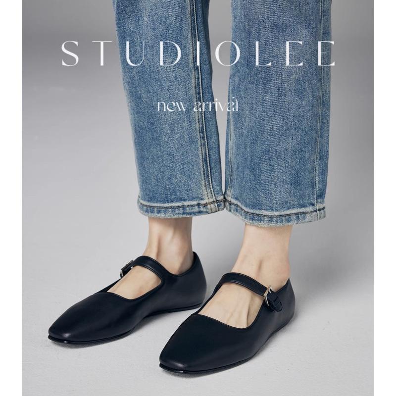 Sheepskin minimalist flat one-word buckle with Mary Jane single shoes women's spring