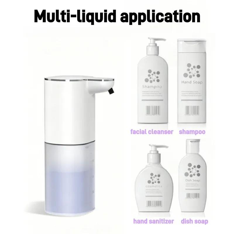 Automatic Foam Soap Dispenser Touchless USB Rechargeable Smart Infrared Sensor Wall Mount Countertop For Bathroom Kitchen Home