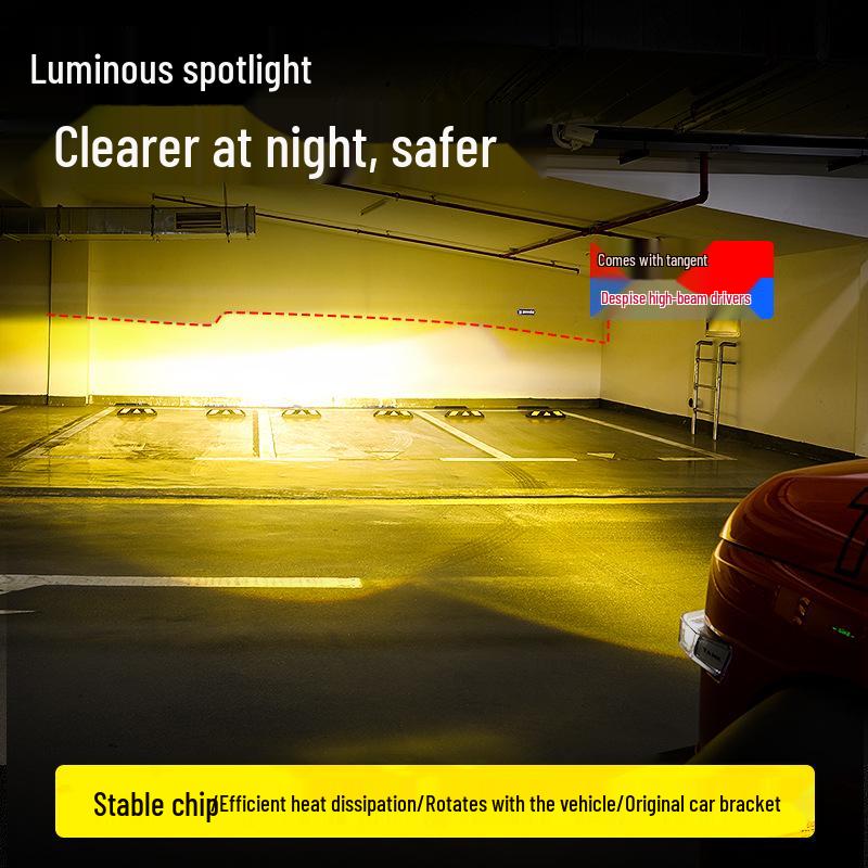 Tank 300 Double Lens Yellow LED Fog Light, High/Low Beam, High Brightness, Golden Eye.