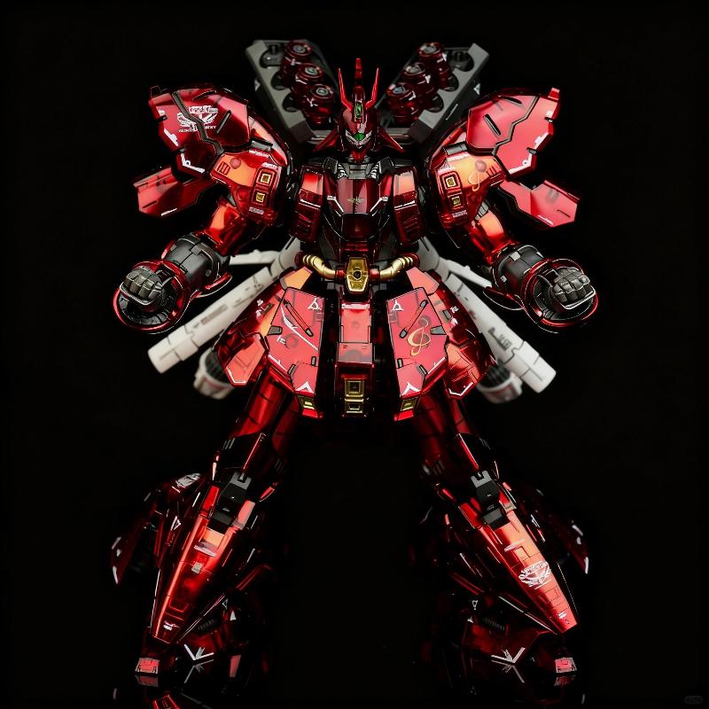 På lager RG 1/144 Sazabi Klarfarge Mekanisk Kjerne Forkromming Monteringsmodellsett Actionfigur Skrivebordsdekorasjon Trendy Leketøy Gave