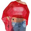 Women's Knit Mesh Beach Cover Up, Color Pullover