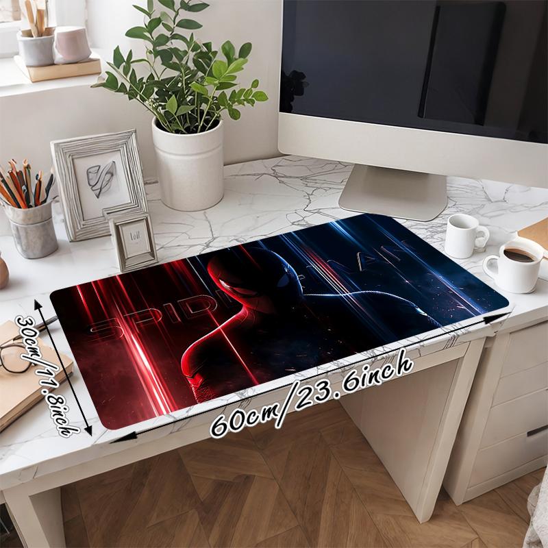 1Pc Spiderman Spiderverse Gaming Mouse Pad Keyboard Desk Mat Non-slip Rubber Lock Edge Waterproof Computer Mousepad for Office Home Decor S1304