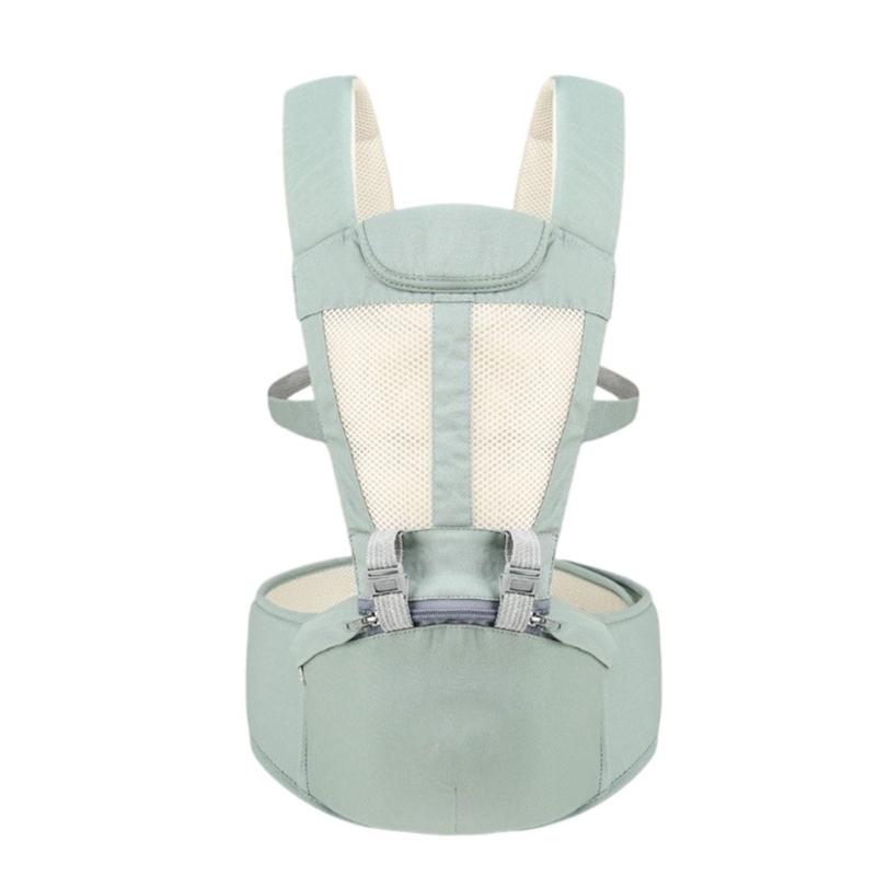 

Breathable Infant Carrying Device Convertible Front Facing Position Secure Buckles Wide Shoulder Straps for 0-3 Years зелений