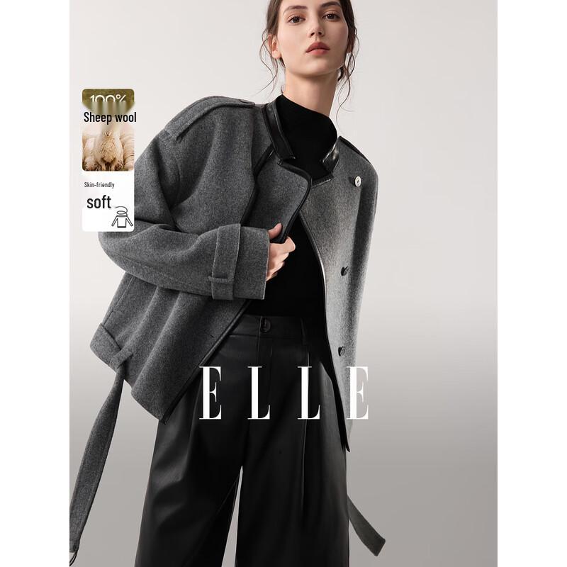 ELLE Women s 100% Merino Wool Workwear Short Coat L