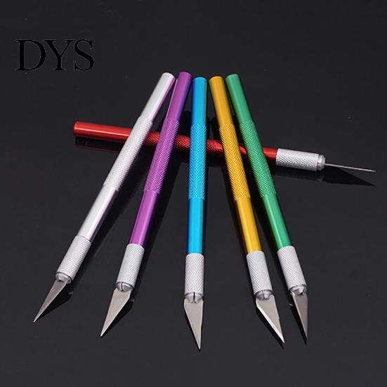 Utskjæringspenn i aluminium Papirkutter Sculpting Cutting Tool Craft Kniv + 5 blader