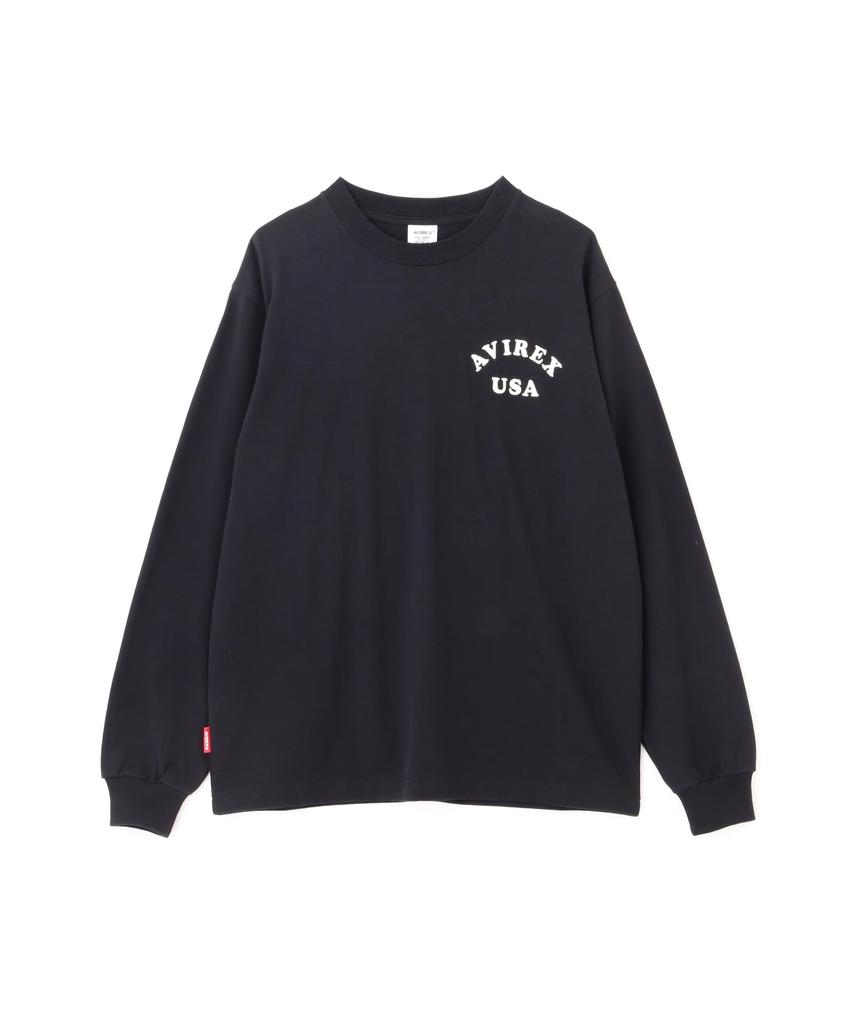 Avirex PEANUTS LONG SLEEVE FLYING ACE Long Sleeve Flying Ace Peanuts 2XL 010 Black T-SHIRT T-Shirt Men's 783-4230035