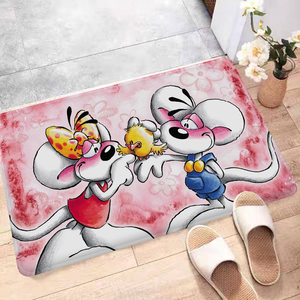 Popular Character D Diddl Cut Bathroom Mat Non Slip Laundry Room Mat Laundry Decor Balcony Child Living Room Toilet Rug