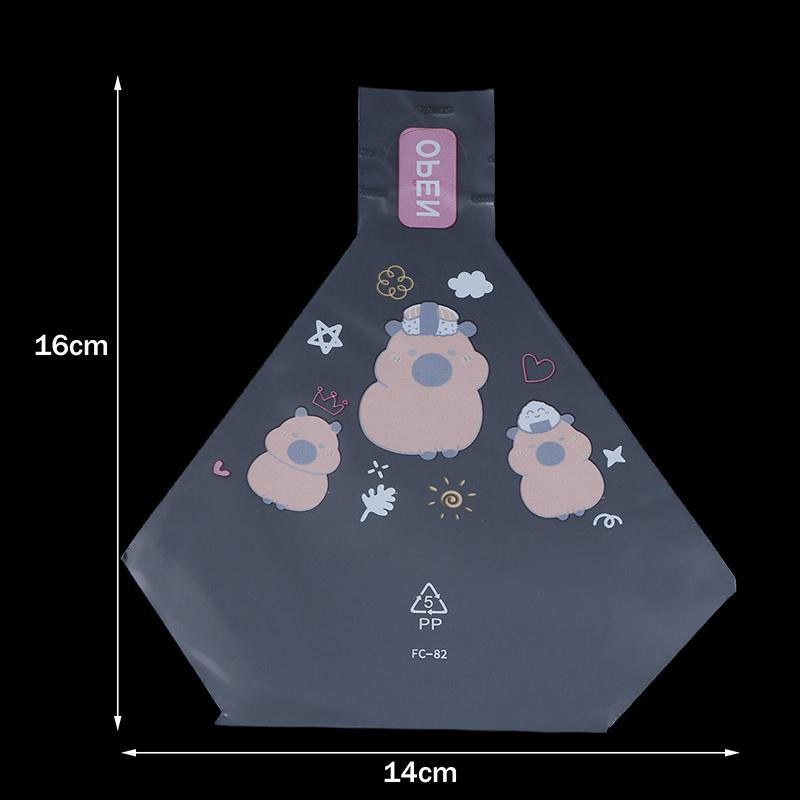 50Pcs Cartoon Triangle Rice Ball Packaging Bag Nori Onigiri Sushi Bag Sushi Making Mold Kids Bento Accessories