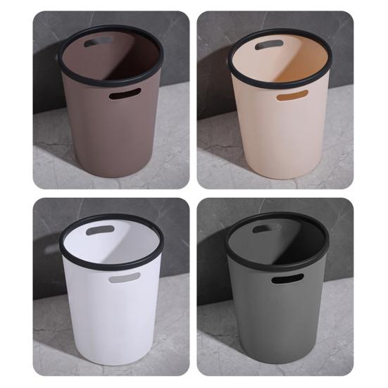 Garbage Bin Modern Style High Capacity Large Opening Shatterproof with Compression Ring Keep Tidy Smooth Surface Household Large Trash Can for Home