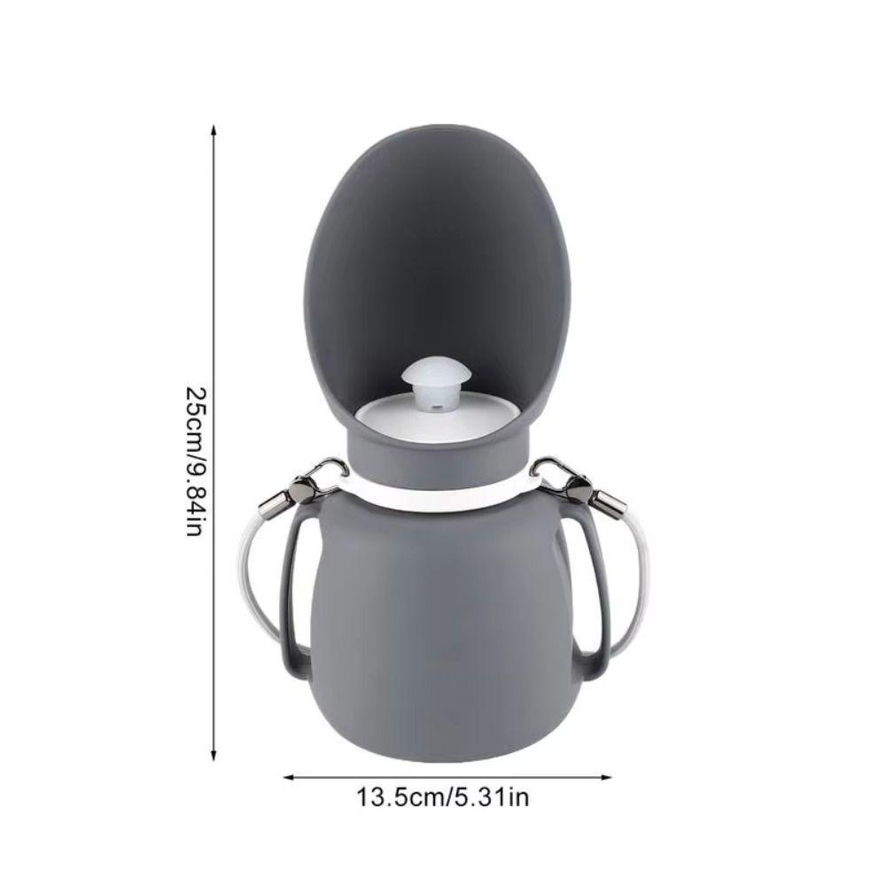 Convenient Foldable Dog Water Bottle Silicone Portable Puppy Drinking Feeder with Lanyard 800ML Dog Walking Kettle Cat