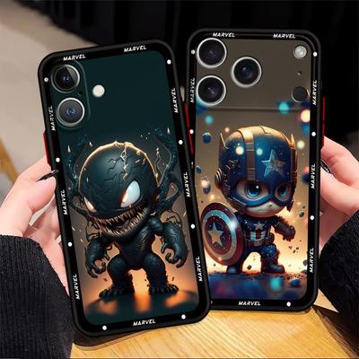 Case for Apple iPhone 13 Mini 7 8 15 16 14 Plus 16e 17 Air 12 13 11 17 Pro Max XS Max Soft Cover Marvel Venom Captain America