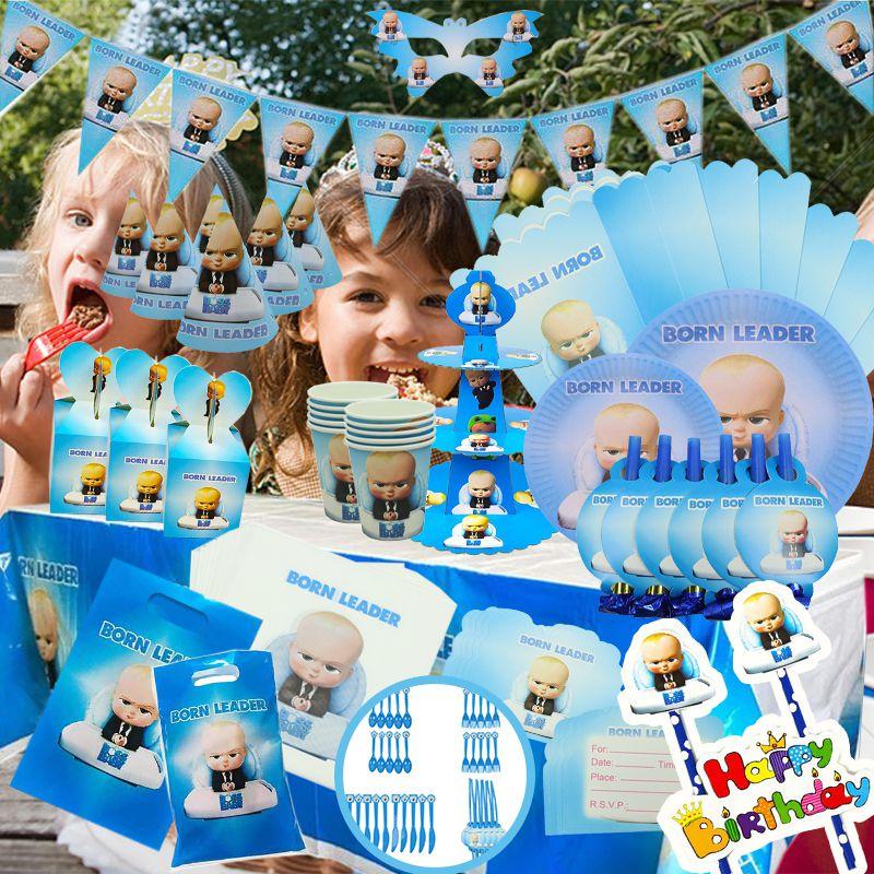Boss Baby Themed Party Supplies Delightful Tableware Plates Cups And Banner