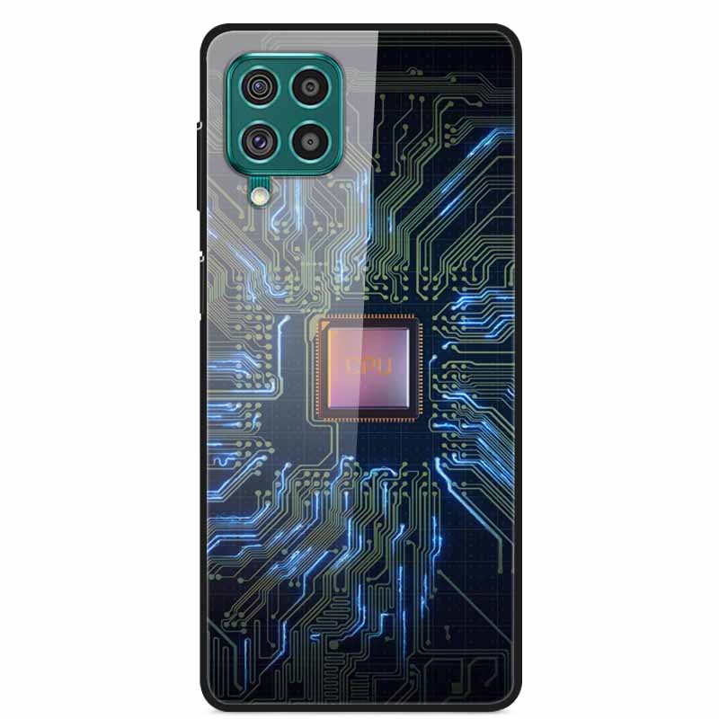For Samsung M32 Case Tempered Glass Hard Back Cover Case For Samsung Galaxy A12 A22 M32 Phone Case Cover M 32 A 22 Funda Coque