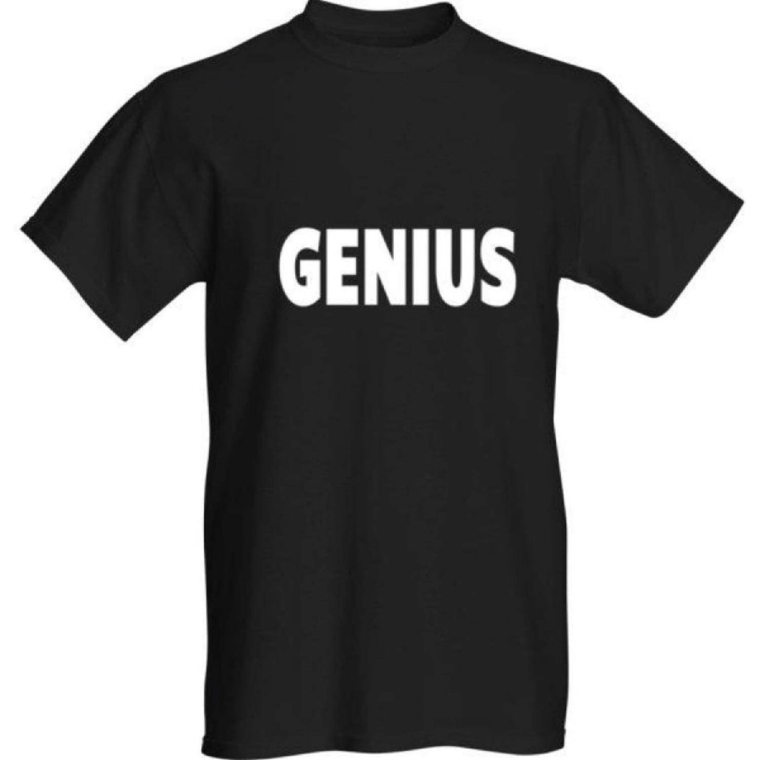 Гениальная Футболка - Белый Текст S