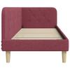 Corner Bed Frame Burgundy 80 X 200 Cm Fabric