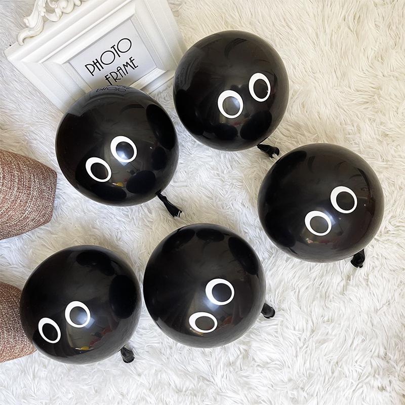 

5-inch Black & White Animal Eye Decorative Balloon - Octopus Eye Design