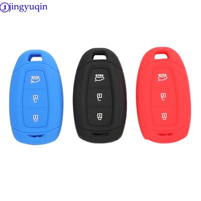 Jingyuqin Carcasa de Silicona para Llave Remota Fob Para Hyundai i30 Ix35 Solaris Azera Elantra Grandeur Ig Accent Santa Fe Palisade