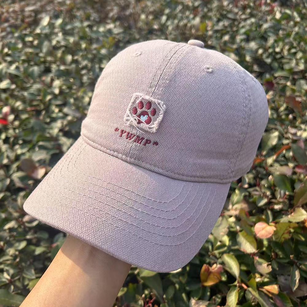 

Korean Dog Embroidery Baseball Cap Men And Women Brand Casual Dad Hats Outdoor Sport Sunshade Golf Sun Hat 54-62cm&Adult