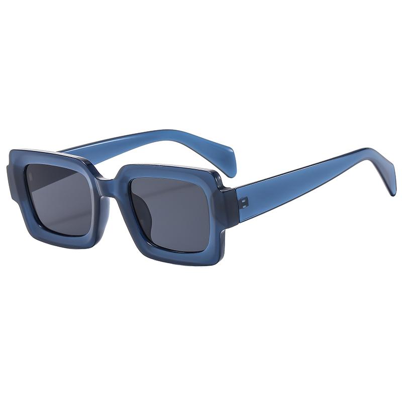 4pcs Vintage Square Punk Sunglasses  Fashion Simple Outdoor Sun Protection Sun Glasses Blue Light Protection Eyrglasses