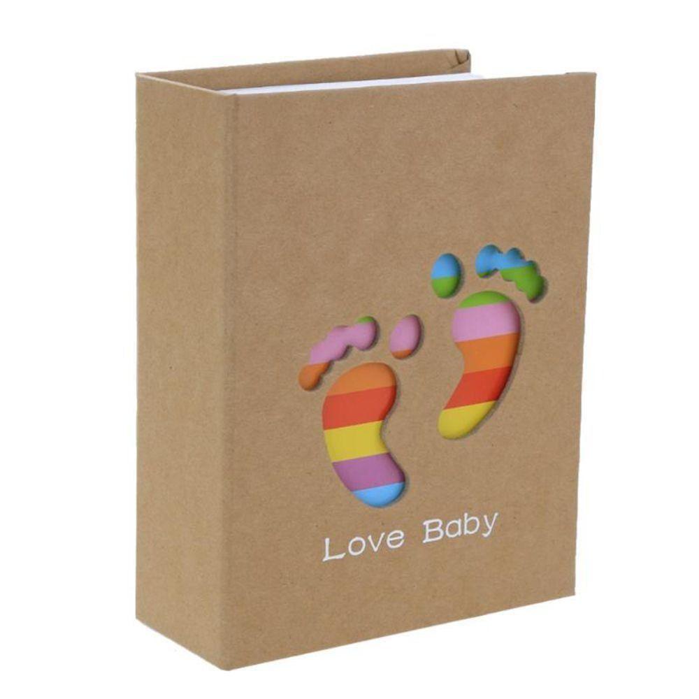 

100 pages/pcs Cute Instant Photo Album Cartoon Children Growth album 6inch Photo Album Kids Footprint