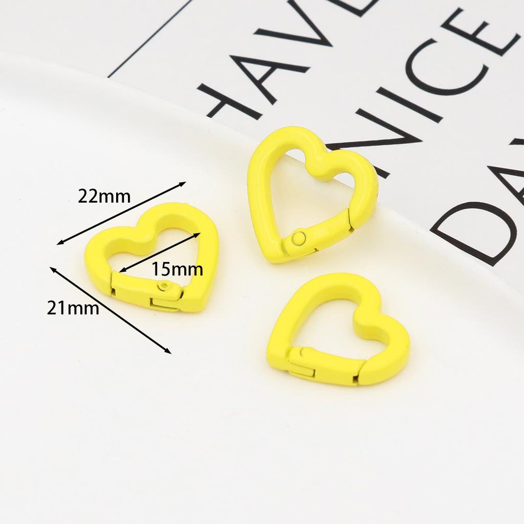 1pcs Metal Heart Spring Clasp Openable Love Shaped Carabiner DIY Backpack Bags Accessories