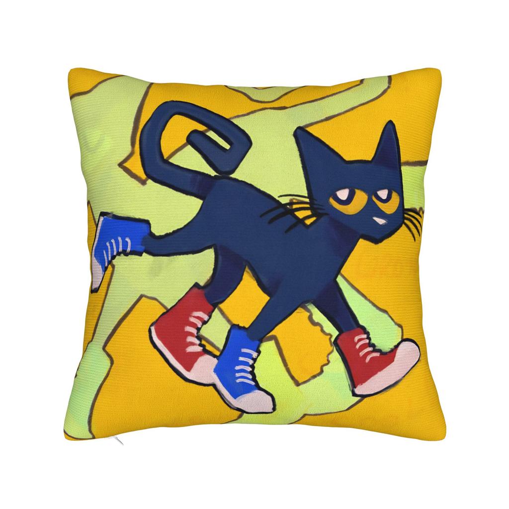 Pete The Cat Cartoon Pillowcase Polyester Cushion Cover Gift Throw Pillow Case Cover Home Dropshipping 18'