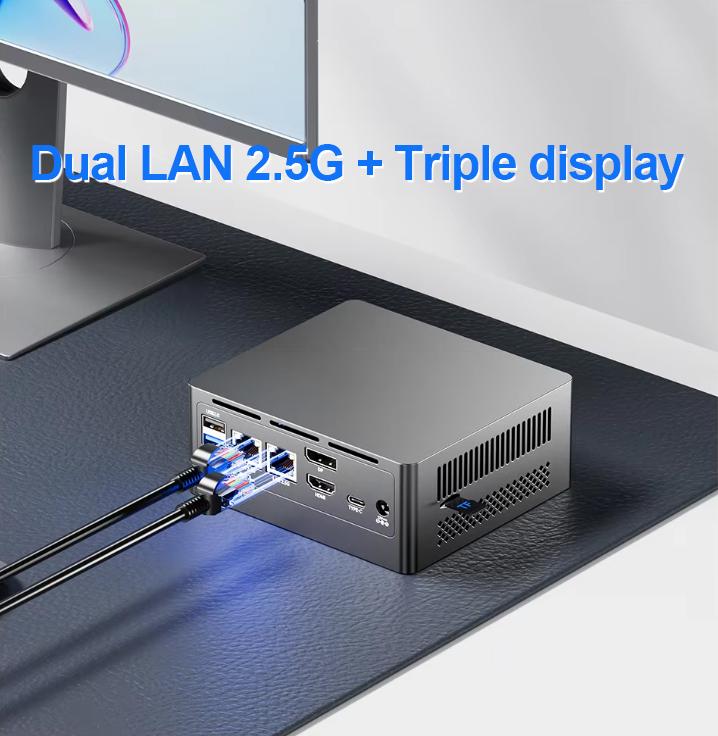 Original Win11 Smart TV Box with Quad Core 4.6GHz support 8G/16G/32G DDR4 RAM 256GB-2TB Rom Mini PC with Game Case US Plug