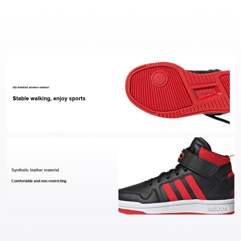 Adidas Boys Black/Red Postmove Mid J Vivid Kids Sneakers Core- Cloud-White Gw0460 Cm
