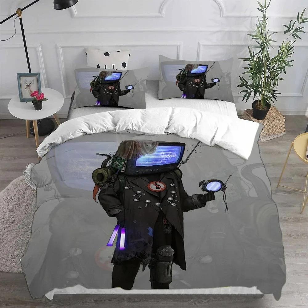 

3D-принт игра Skibidi туалет Arale комплект постельного белья двуспальный двуспальный пододеяльник одеяло наволочка для мальчиков девочек взрослых спальня 70x133cm