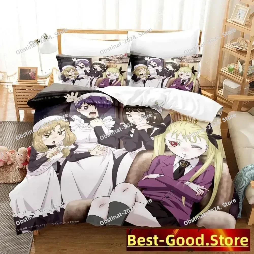 New Dance In The Vampire Bund Bedding Set Print With Pillowcase Bed Duvet Cover Soft Single Double Queen Super King Size