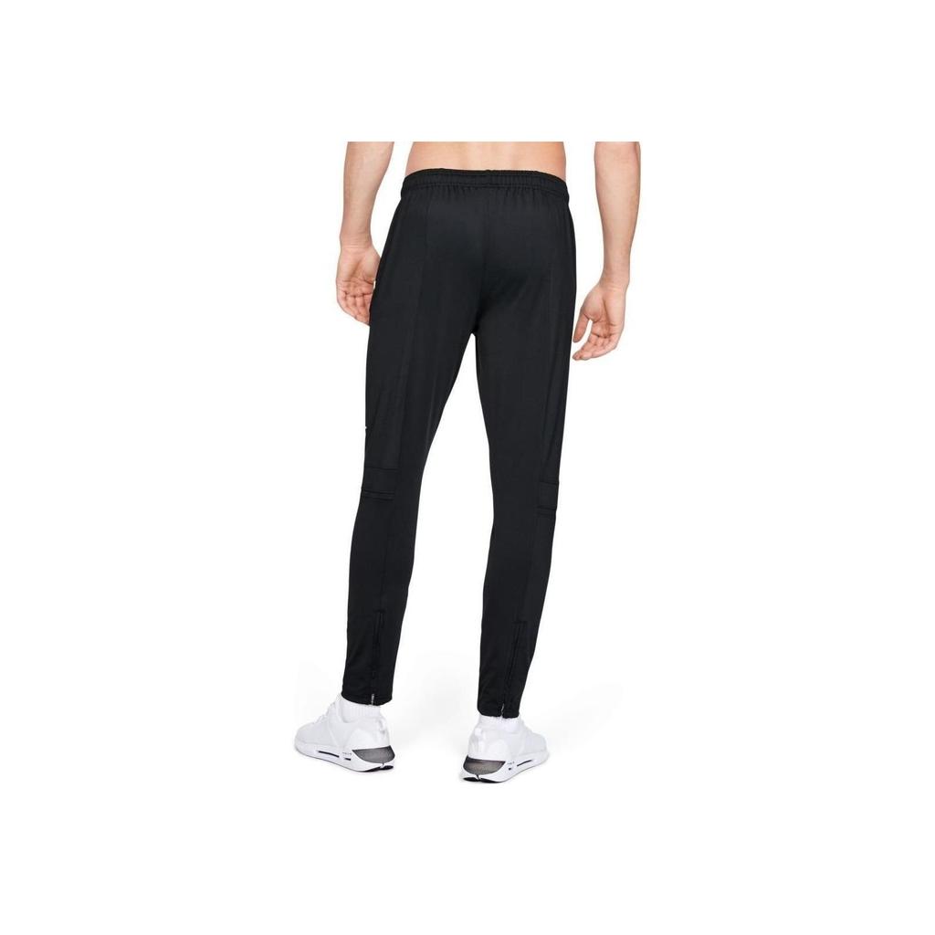 Under Armour Solid Color Logo Print Elastic Waist Sports Pants Men Bottoms Black 1343913-001
